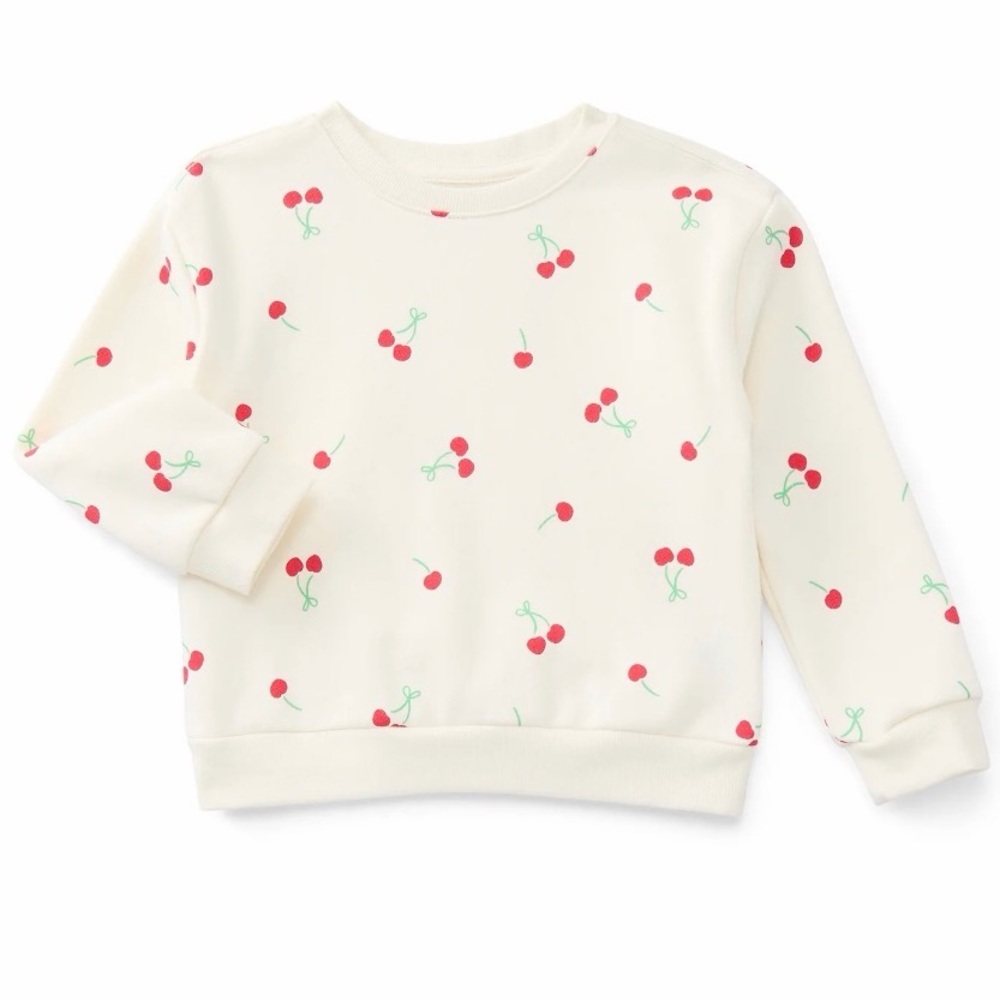Cream Cherry Print Set 3T